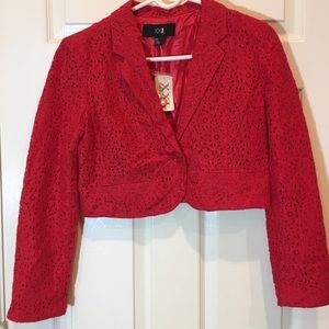 Forever 21 Eyelet Cropped Blazer